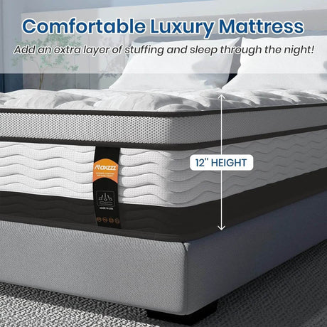 12-Inch Cooling Gel Hybrid Mattress - Sleep Galleria
