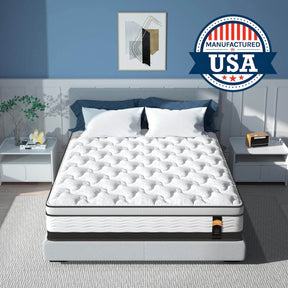 12-Inch Cooling Gel Hybrid Mattress - Omega Lifestyles