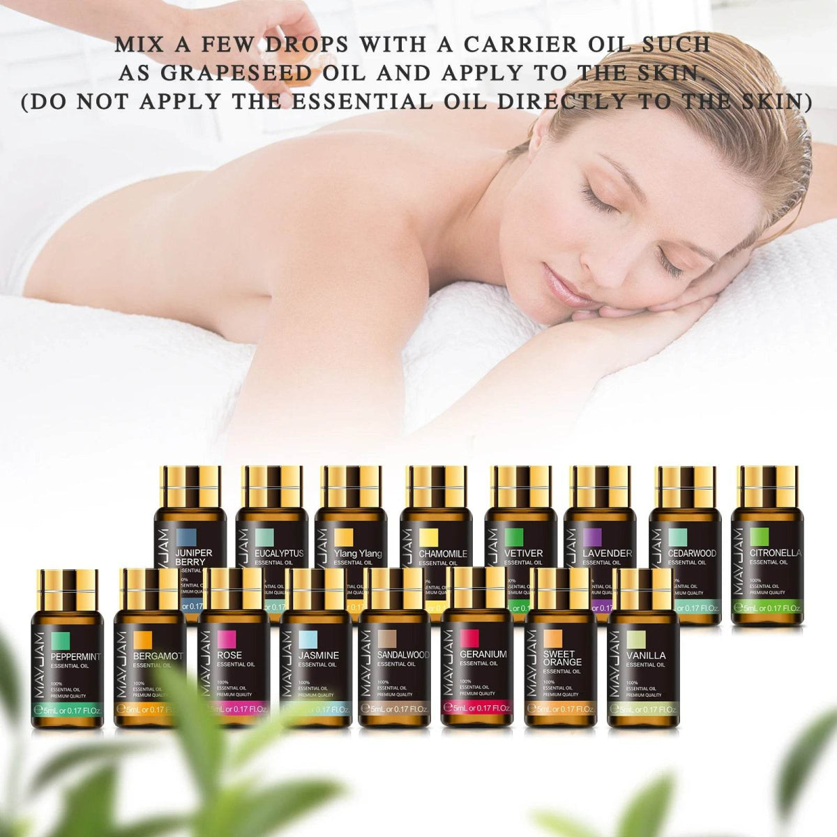 28-Piece Natural Essential Oils Diffuser Set - Sleep Galleria