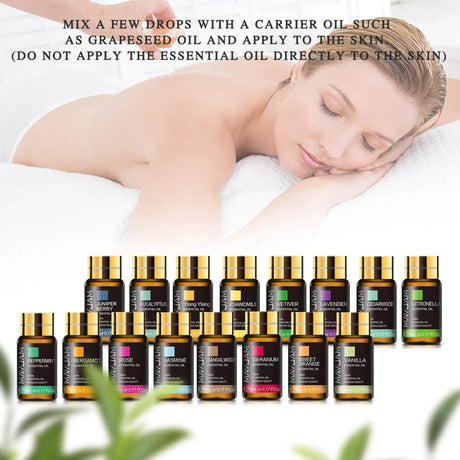 28-Piece Natural Essential Oils Diffuser Set - Sleep Galleria