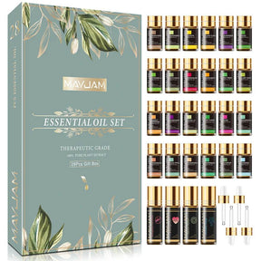 28-Piece Natural Essential Oils Diffuser Set - Omega Lifestyles