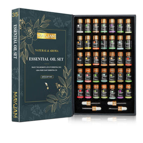 35-Piece Essential Oil Set for Diffusers - Omega Lifestyles