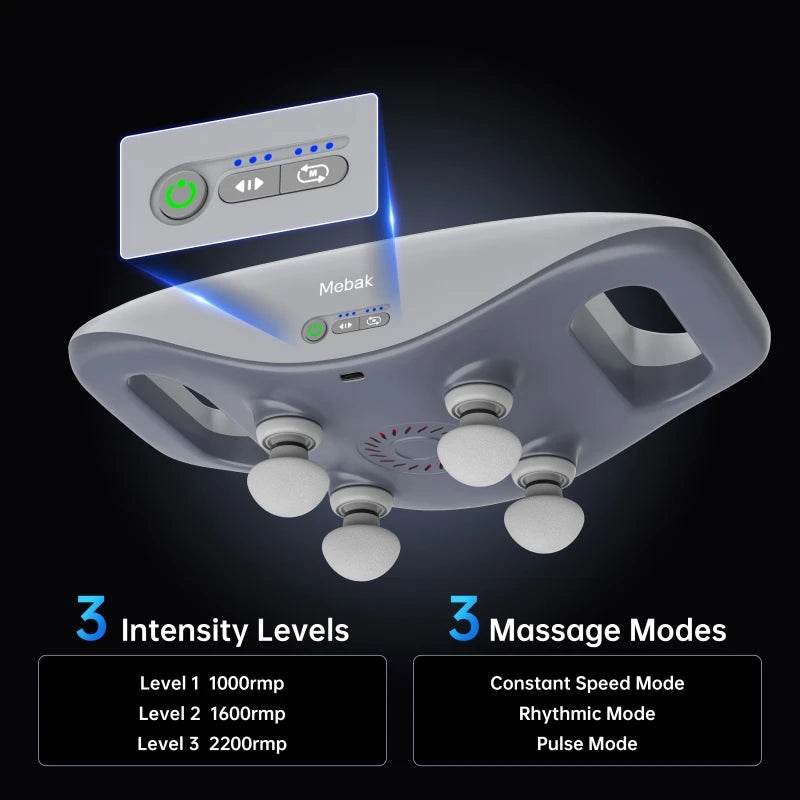 Four-Head Wireless Deep Tissue Percussion Massage Gun - Omega Lifestyles