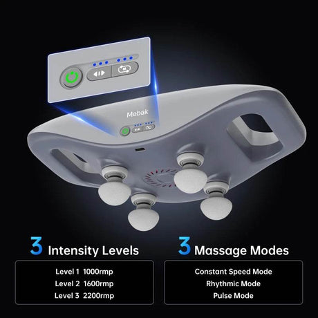 Four-Head Wireless Deep Tissue Percussion Massage Gun - Omega Lifestyles