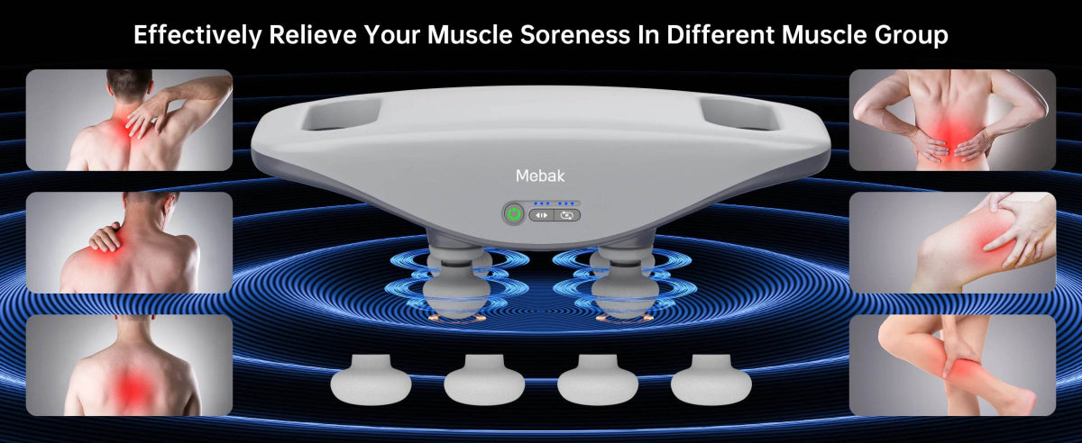 Four-Head Wireless Deep Tissue Percussion Massage Gun - Omega Lifestyles