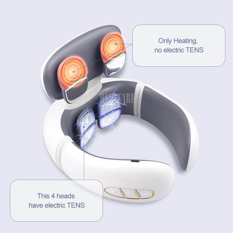 Smart Wireless Neck Massager With Heating TENS Pulse - Sleep Galleria