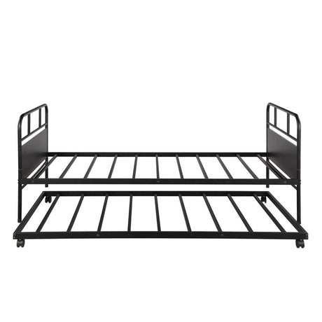 Twin Metal Daybed Frame With Trundle Built - In Casters - Merax - Omega Lifestyles