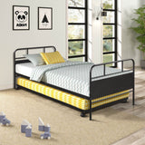 Twin Metal Daybed Frame With Trundle Built - In Casters - Merax - Omega Lifestyles