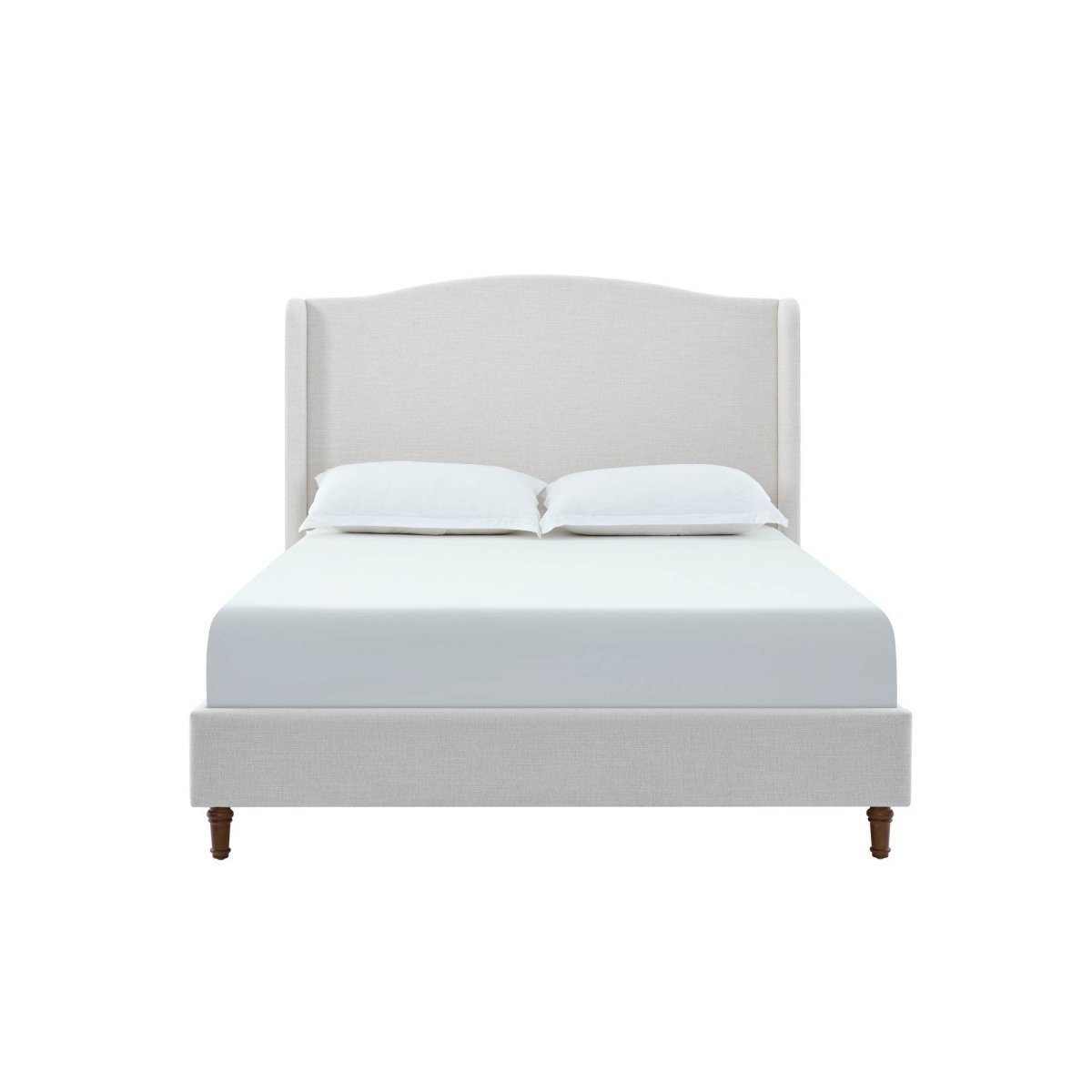 Queen Minimalist Upholstered Wingback Chenille Bed Frame - Minimalist Designs - Omega Lifestyles