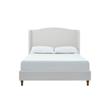 Queen Minimalist Upholstered Wingback Chenille Bed Frame - Minimalist Designs - Omega Lifestyles