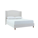 Queen Minimalist Upholstered Wingback Chenille Bed Frame - Minimalist Designs - Omega Lifestyles