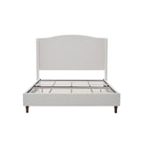 Queen Minimalist Upholstered Wingback Chenille Bed Frame - Minimalist Designs - Omega Lifestyles
