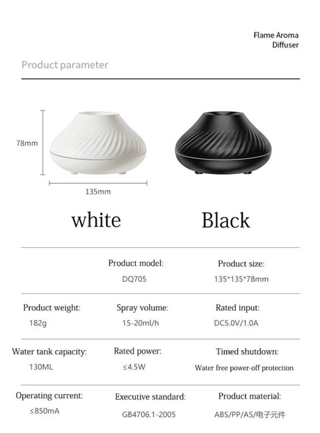 Volcanic Flame Essential Oil Diffuser & Humidifier - Sleep Galleria