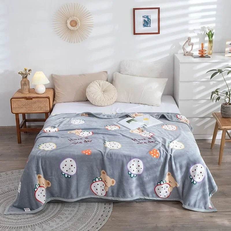 Hello Kitty Plush Cartoon Coral Fleece Blanket - Omega Lifestyles