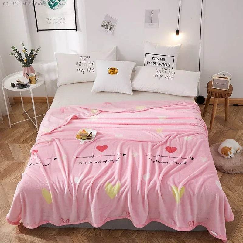 Hello Kitty Plush Cartoon Coral Fleece Blanket - Omega Lifestyles