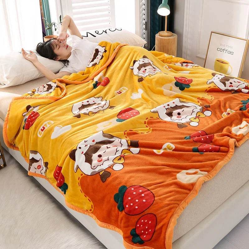 Hello Kitty Plush Cartoon Coral Fleece Blanket - Omega Lifestyles
