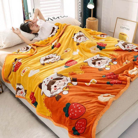 Hello Kitty Plush Cartoon Coral Fleece Blanket - Omega Lifestyles