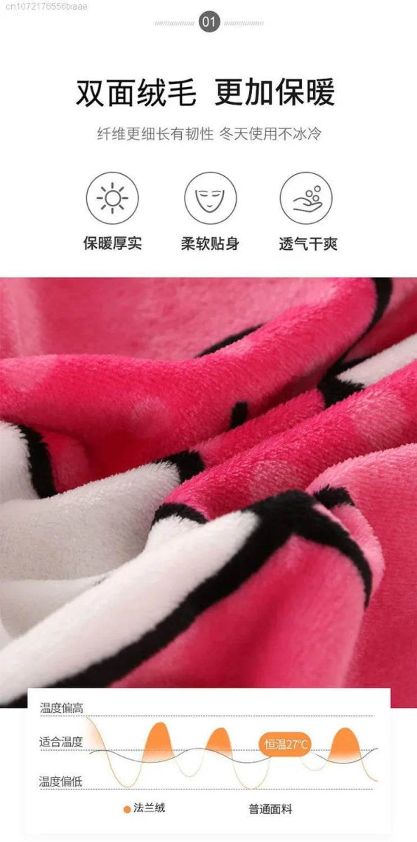 Hello Kitty Plush Cartoon Coral Fleece Blanket - Omega Lifestyles