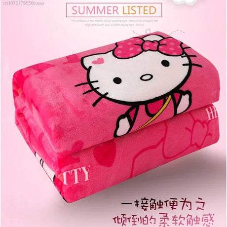 Hello Kitty Plush Cartoon Coral Fleece Blanket - Omega Lifestyles