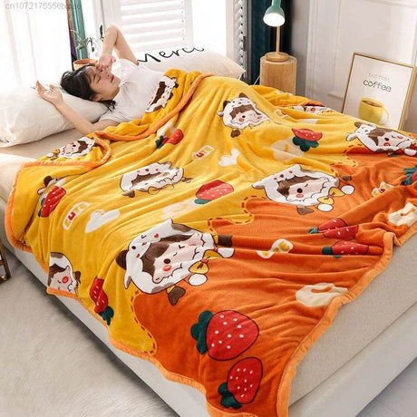 Hello Kitty Plush Cartoon Coral Fleece Blanket - Omega Lifestyles