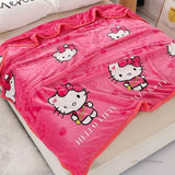 Hello Kitty Plush Cartoon Coral Fleece Blanket - Omega Lifestyles