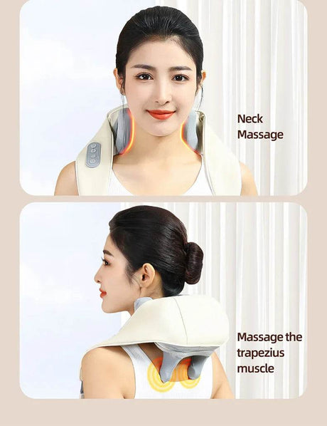 20W Powerful Brushless Motor Wireless Neck Shoulder Massager - Omega Lifestyles