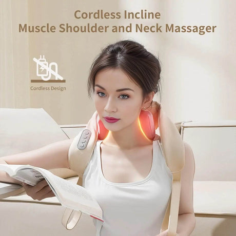 20W Powerful Brushless Motor Wireless Neck Shoulder Massager - Omega Lifestyles
