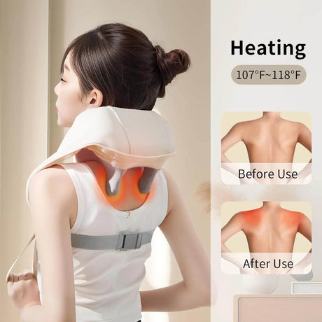 20W Powerful Brushless Motor Wireless Neck Shoulder Massager - Omega Lifestyles
