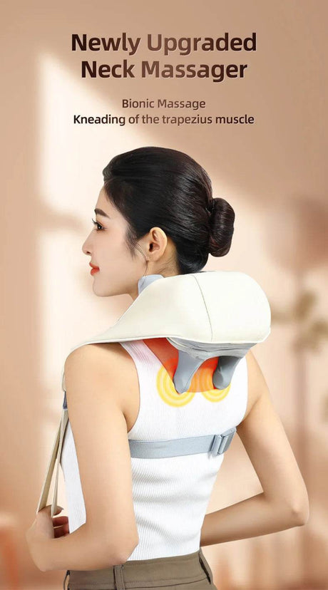 20W Powerful Brushless Motor Wireless Neck Shoulder Massager - Omega Lifestyles