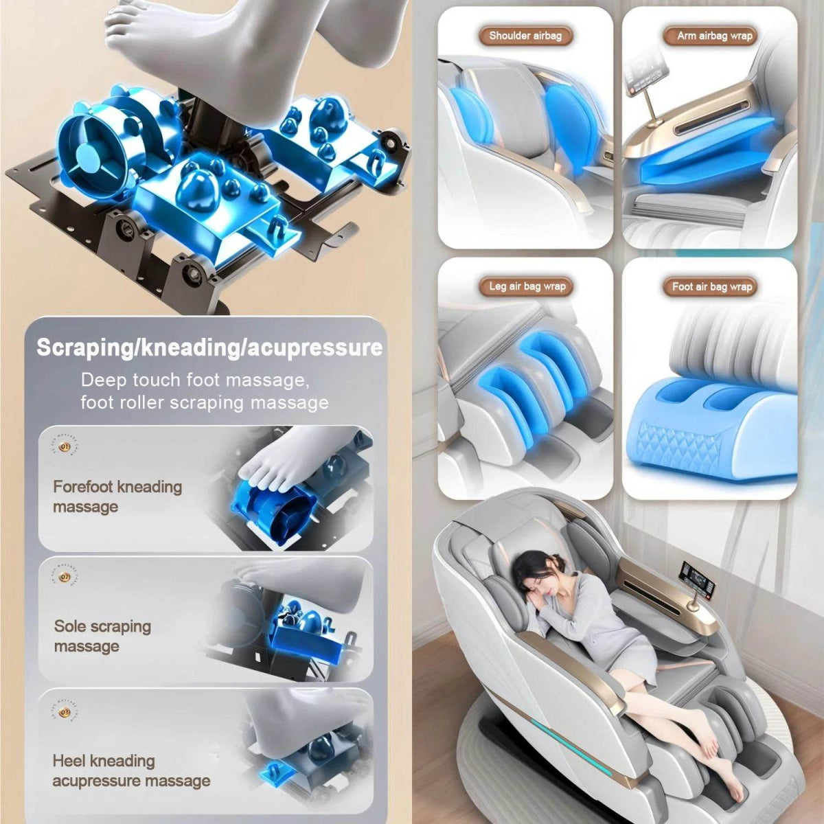 Mizuka StreamGlow 4D SL-Track Shiatsu Massage Chair - Omega Lifestyles