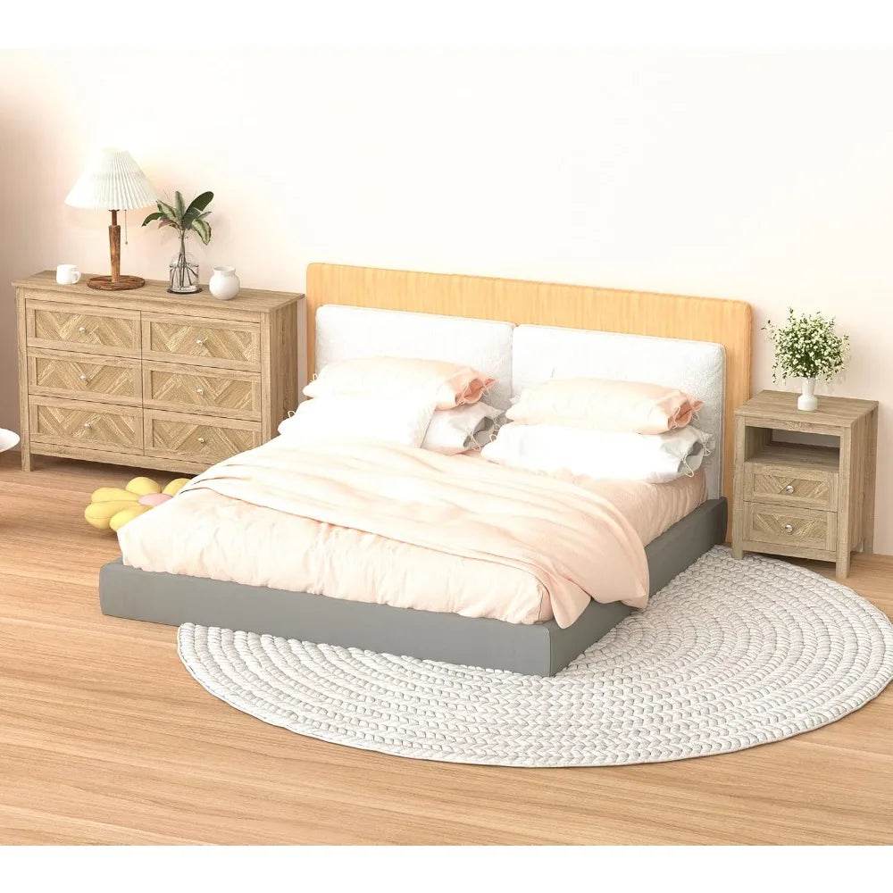 3-Piece Engineered Wood Bedroom Dresser And Nightstand Set - Omega Lifestyles