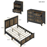 4 Piece Modern Queen Bedroom Furniture Set - Omega Lifestyles
