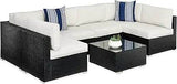 7-Piece Modular Outdoor Wicker Patio Sectional Set - Omega Lifestyles