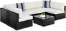 7-Piece Modular Outdoor Wicker Patio Sectional Set - Omega Lifestyles