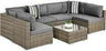 7-Piece Modular Outdoor Wicker Patio Sectional Set - Omega Lifestyles