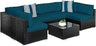 7-Piece Modular Outdoor Wicker Patio Sectional Set - Omega Lifestyles