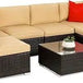 7-Piece Modular Outdoor Wicker Patio Sectional Set - Omega Lifestyles