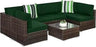 7-Piece Modular Outdoor Wicker Patio Sectional Set - Omega Lifestyles