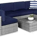 7-Piece Modular Outdoor Wicker Patio Sectional Set - Omega Lifestyles