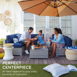 7-Piece Modular Outdoor Wicker Patio Sectional Set - Omega Lifestyles