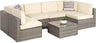 7-Piece Modular Outdoor Wicker Patio Sectional Set - Omega Lifestyles
