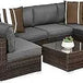 7-Piece Modular Outdoor Wicker Patio Sectional Set - Omega Lifestyles