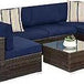 7-Piece Modular Outdoor Wicker Patio Sectional Set - Omega Lifestyles