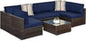 7-Piece Modular Outdoor Wicker Patio Sectional Set - Omega Lifestyles