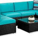 7-Piece Modular Outdoor Wicker Patio Sectional Set - Omega Lifestyles