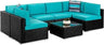 7-Piece Modular Outdoor Wicker Patio Sectional Set - Omega Lifestyles