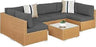 7-Piece Modular Outdoor Wicker Patio Sectional Set - Omega Lifestyles