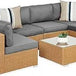 7-Piece Modular Outdoor Wicker Patio Sectional Set - Omega Lifestyles