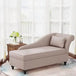 Modern Indoor Storage Upholstered Fabric Chaise Lounge - Omega Lifestyles