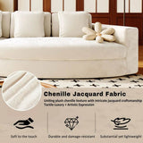 2-Piece Chenille Modular Curved Sectional Sofa Set - Omega Lifestyles